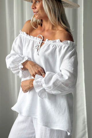 Sofia pellavapaita, valkoinen