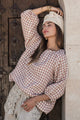 Analise linen blouse, pepperosa check