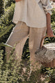 Baggy pellavahousut, cashmere