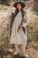 Editha pellavamekko, beige check
