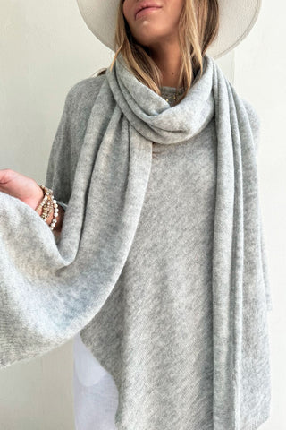 Adams alpakkahuivi, pearl grey