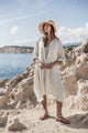 Adele linen shirt dress, beige