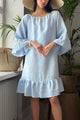 Alana pellavamekko, oxford blue