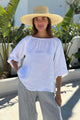 Analise linen shirt, white