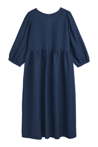 Almira pellavamekko, navy sininen