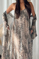 Alyssa silkkiviskoosimekko, soft leo print