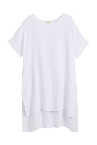 Amilia linen tunic, white