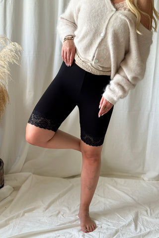 Bamboo Lace pyöräilyshortsit, musta