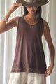 Bamboo Lace Daily top, coffee