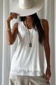 Bamboo Lace Daily top, white