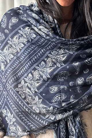Bandanahuivi, denim blue