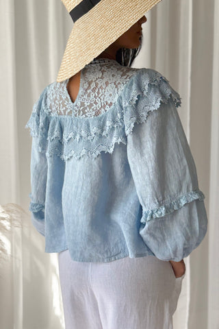 Boho Lace pellavapaita, vaaleansininen