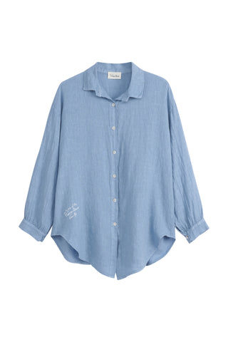 Breezy pellavapaita, denim blue