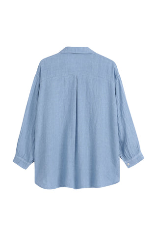 Breezy pellavapaita, denim blue
