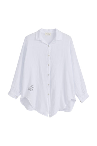 Breezy pellavapaita, white