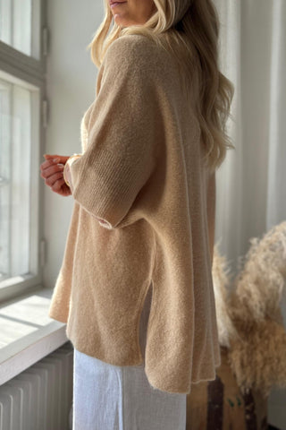 Brianne alpakkaneule, beige