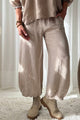 Bubble Boho pellavahousut, cashmere