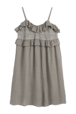 Caliza pellavamekko, taupe