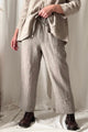 Bypias casual pellavajoggerit, pinstripe