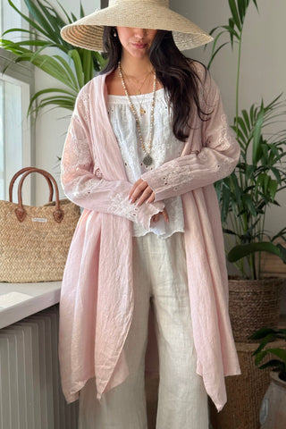 Celeste linen jacket, light pink