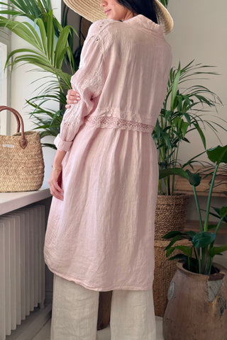 Celeste linen jacket, light pink