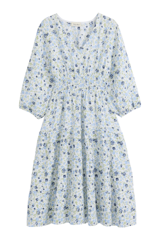 Celina pellavamekko, floral blue