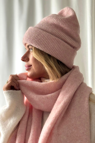 Chamonix alpakka beanie, soft pink