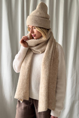 Chamonix alpakkahuivi, beige