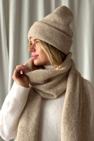 Chamonix alpakkahuivi, beige