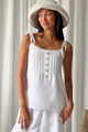 Hanko linen top, white