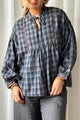 Checkered pusero, sininen