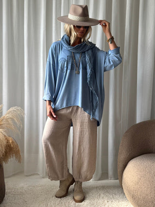 Ciao pusero, denim blue