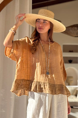 Costa mesh pellavapaita, caramel
