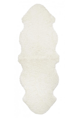 Curly Double sheepskin, white