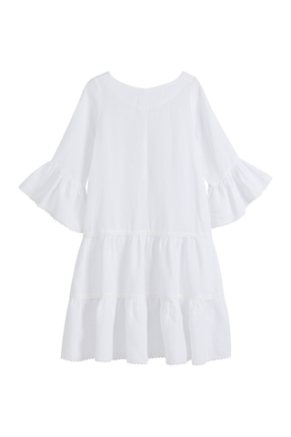 Daffodil pellavamekko, white + white lace