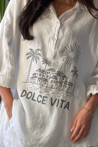 Dolce Vita pellavapaita, valkoinen