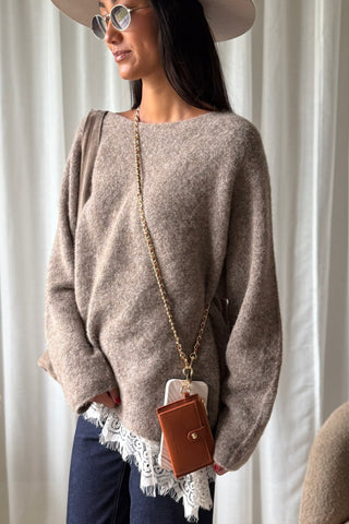 Dolores Phone Chain, brown/gold