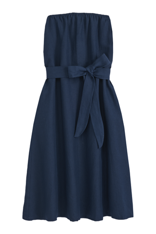 Elegance pellavamekko, navy
