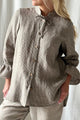 Ellitia linen shirt, pinstripe