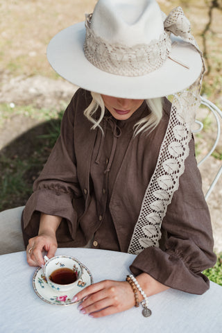 Ellitia linen shirt, coffee