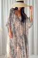 Emika silkkiviskoosikimono, soft leo print