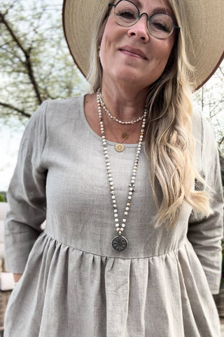 Emma pellavamekko, natural