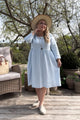 Emma linen dress, oxford blue