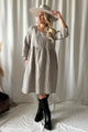 Emma linen dress, pinstripe