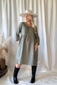 Emma linen dress, camo