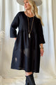 Emma linen dress, black