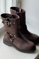 Feikon biker bootsit, chocolate