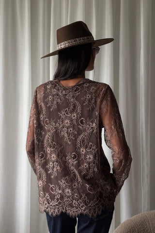Florence Lace pusero, coffee