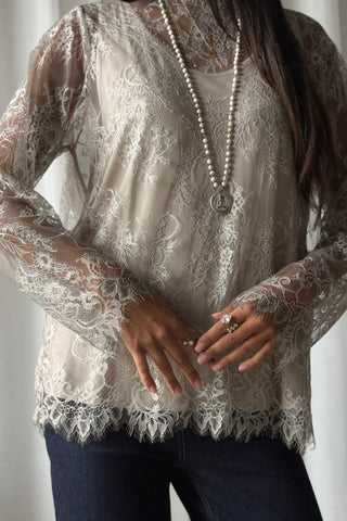 Florence Lace pusero, taupe