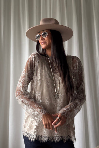 Florence Lace pusero, taupe